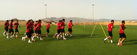 La UD Almer?a entrenando en la Academia de F?tbol de Desert Springs