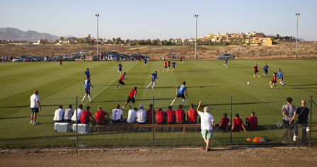 UD Almeria vs Club Athletico Pulpileno Pre-season Friendly match at the Desert Springs Football Academy