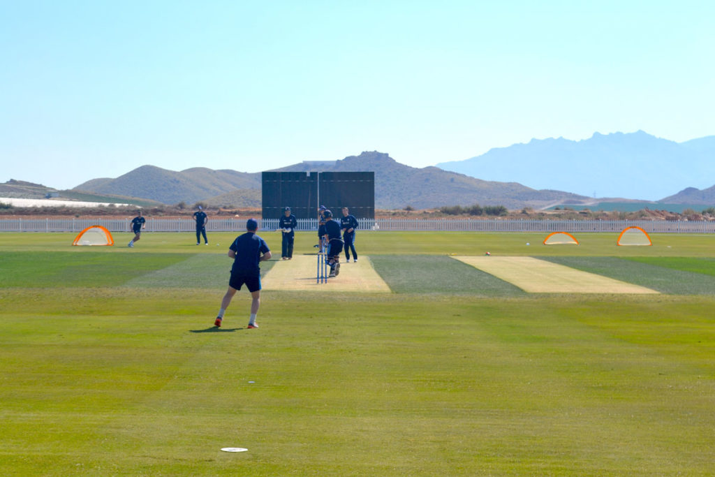 Derbyshire-County-Cricket-Club-training-session-taking-place-at-the-Desert-Springs-Cricket-Ground