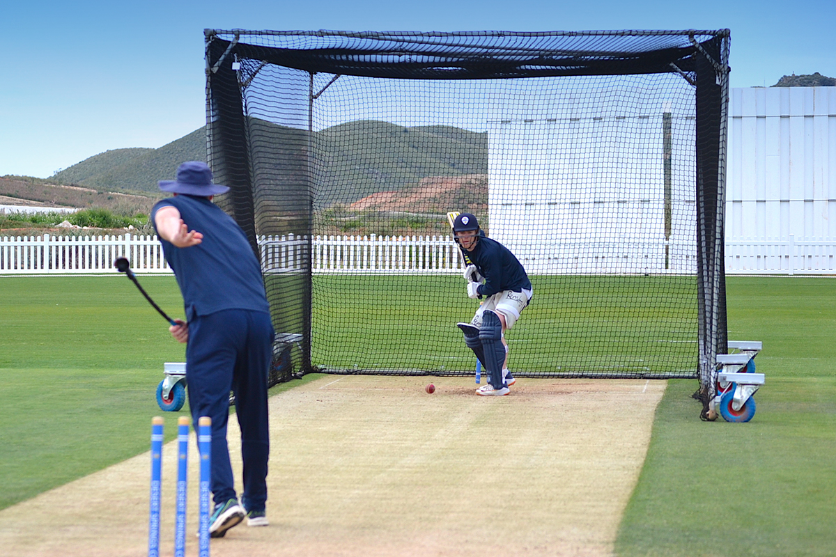 Cage practice at the Desert Springs ICC accredited Cricket Ground