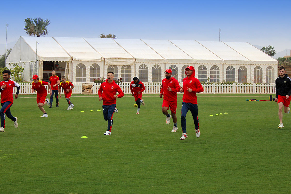 S&C practice at the Desert Springs ICC accredited Cricket Ground