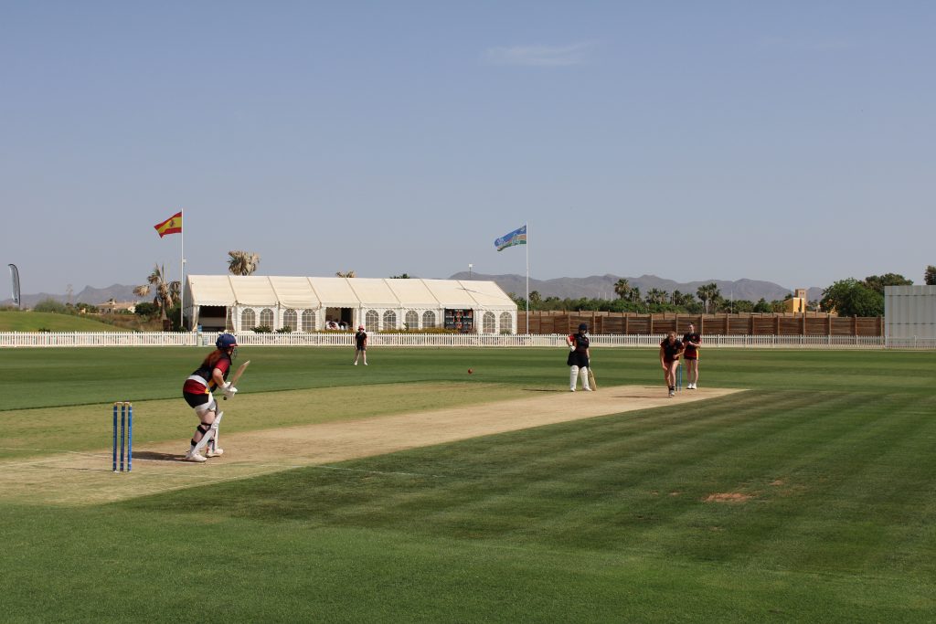 KEELE UNIVERSITY WOMEN'S CRICKET CLUB MATCH PLAY AT THE DESERT SPRINGS CRICKET GROUND