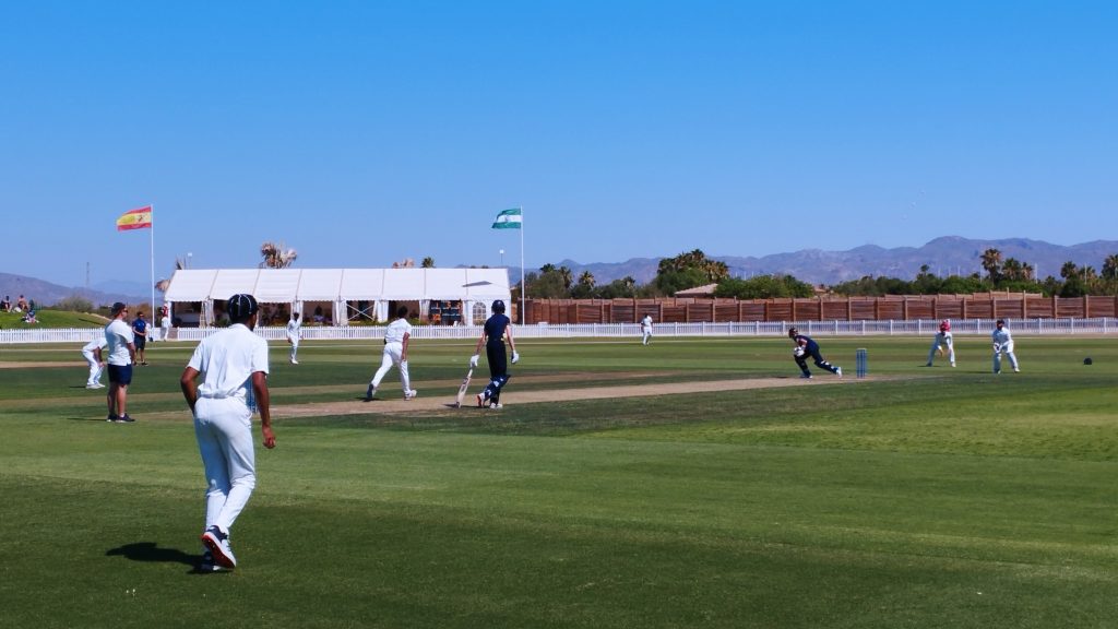 Merchant Taylors’s School in action on the Desert Springs ICC Accredited Match Ground