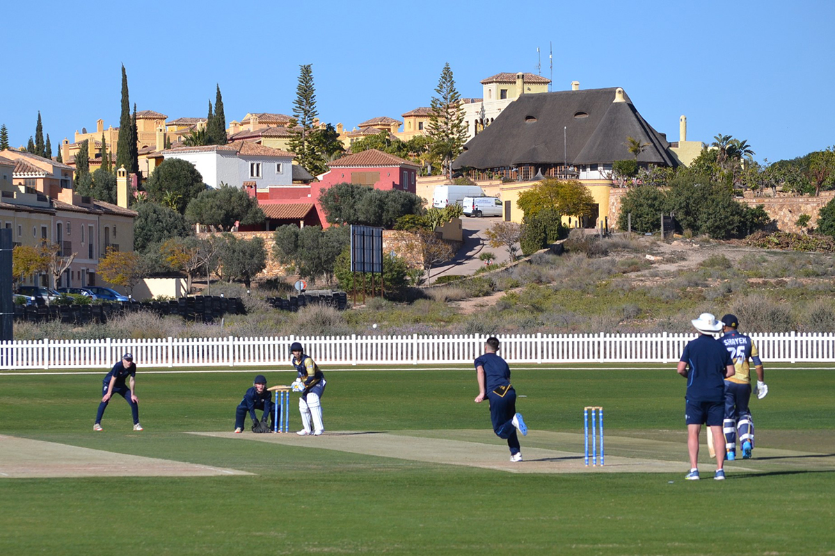 Derbyshire CCC Academy in the field at Desert Springs; February 2022