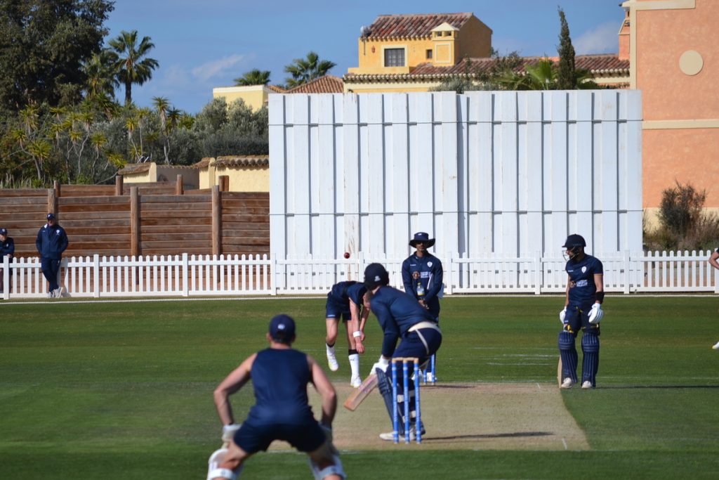 Derbyshire CCC training on The Match Ground at Desert Springs Resort; March 2022