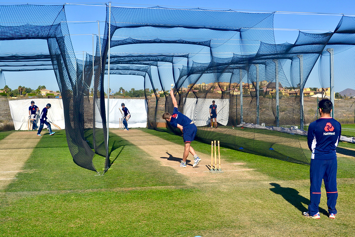 Training at The Cricket Academy Nets at Desert Springs