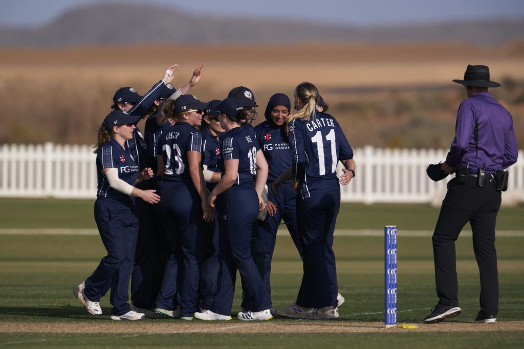 Cricket Scotland win the Inaugural ODI held at Desert Springs Resort November 2023.